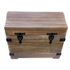 "Hierapolis" Vintage Wooden Chest Trunk Box with Antique Cast Iron Accessories